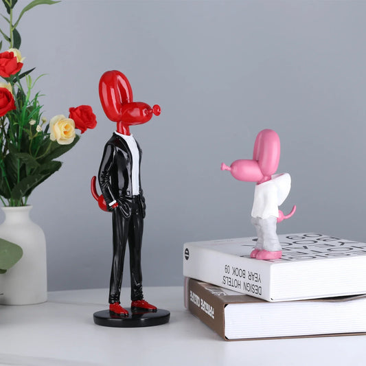 Norvo Ballon Hund Statue Harz Skulptur Hjem Decor Moderne Nordic Hjem Dekorasjon Tilbehør for Stue Dyr Figurer