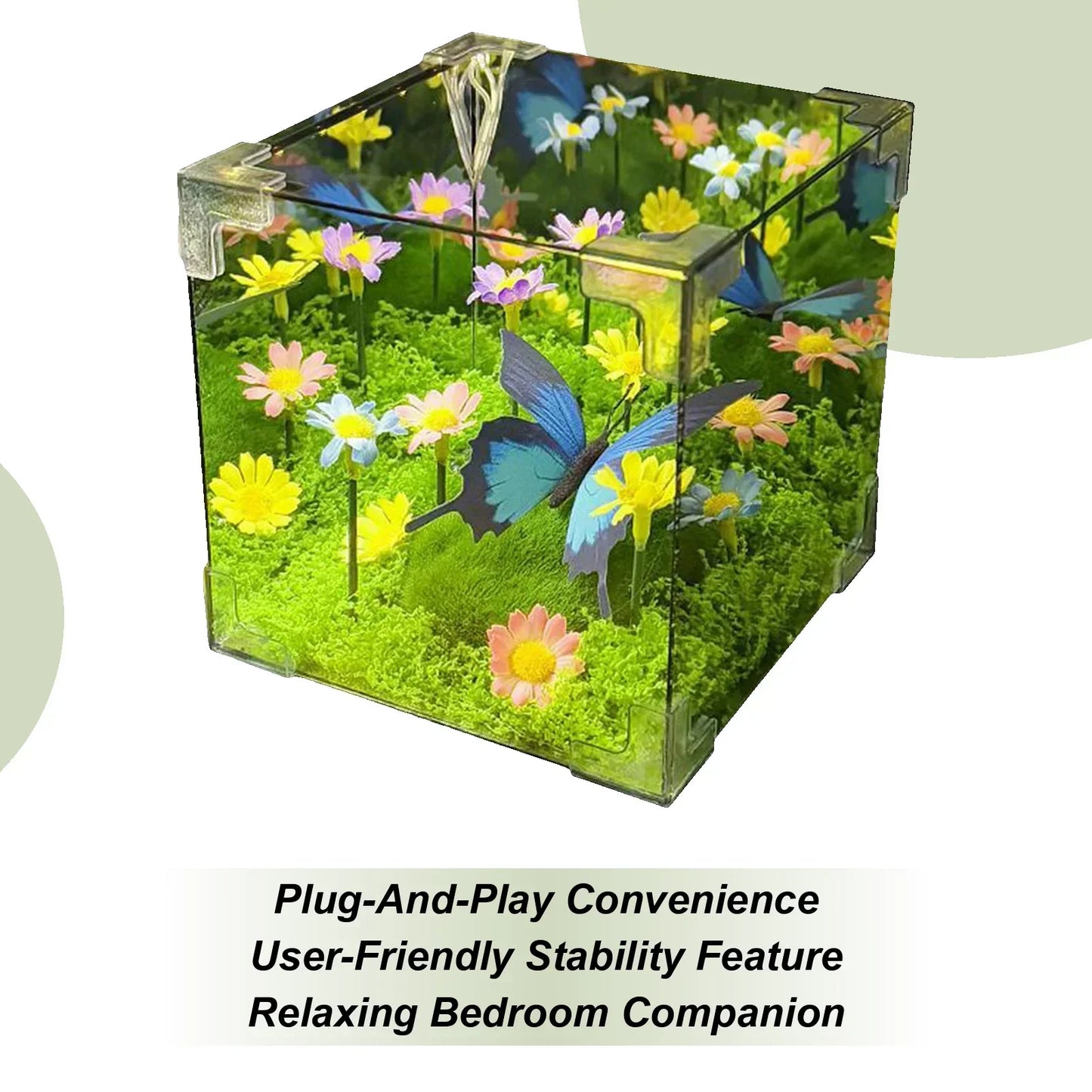 Norvo | LED Sommerfugl Hage Kuben Nattlys Dekor