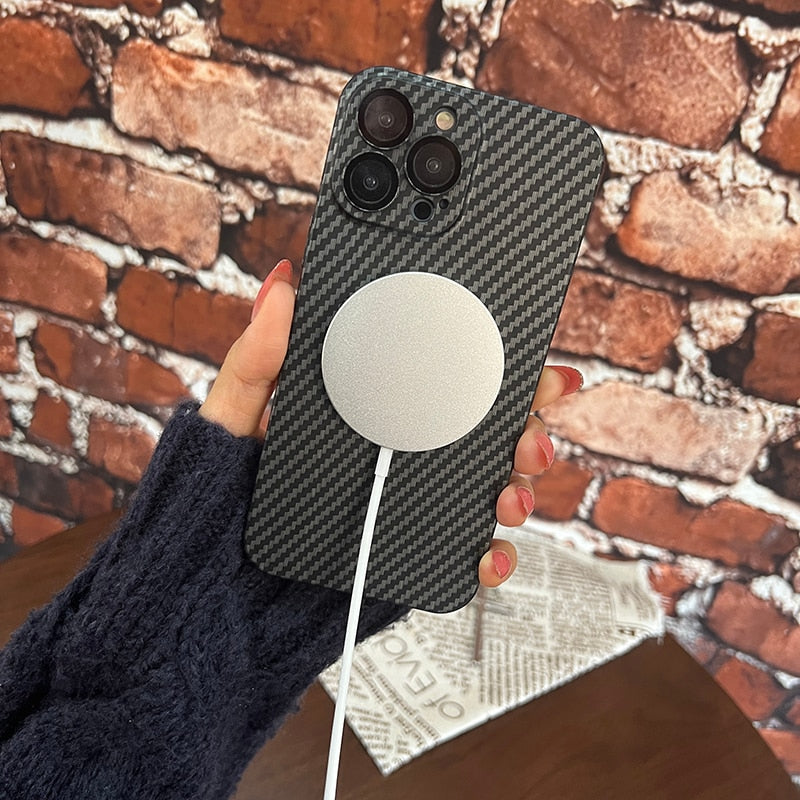 Norvo | Karbonfiber Magsafe Magnetisk iPhone Etui