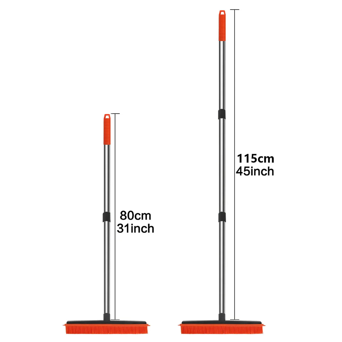 Norvo | Gummikoster Hårfrie SweepPro | Justerbar Silikonkost for Dyrehår, Teppet & Vinduer | For Innendørs & Utendørs