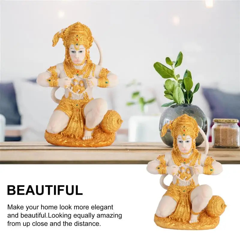 Norvo | 1 Stykke Hanuman Buddha Ape Gud Figur Southeast Asian Stil Hjem Skulptur Herre Hanuman Statue Buddha Figur Ornament