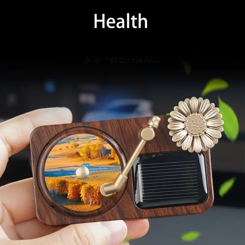 Norvo | Roterende Solart Retro Platespiller Bil Luftrenser