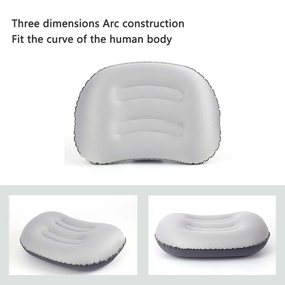 Norvo | AirNest Oppblåsbar Utendørspute | Komprimerbar & Sammenleggbar | Nakke Støtte for Camping, Fotturer & Reise