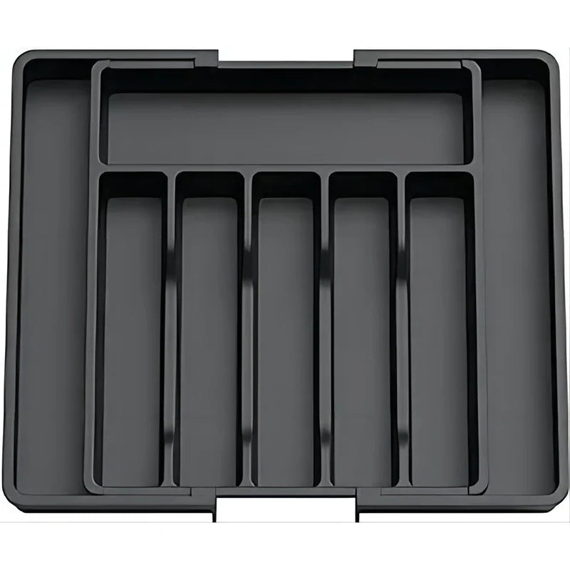Norvo | Modulora Bestikkskuffinnsats | Utvidbar Bestikkorganisator | Justerbart Lagringssystem laget av PP | 38×35 cm