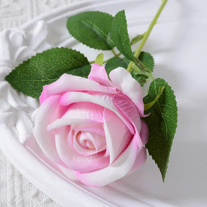 Norvo | 20 stykker Realistisk Fløyels Silke Rose Bukett