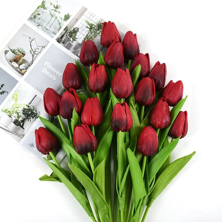 Norvo | Kunstig Tulipanbukett med Realistiske Livaktige Blomster