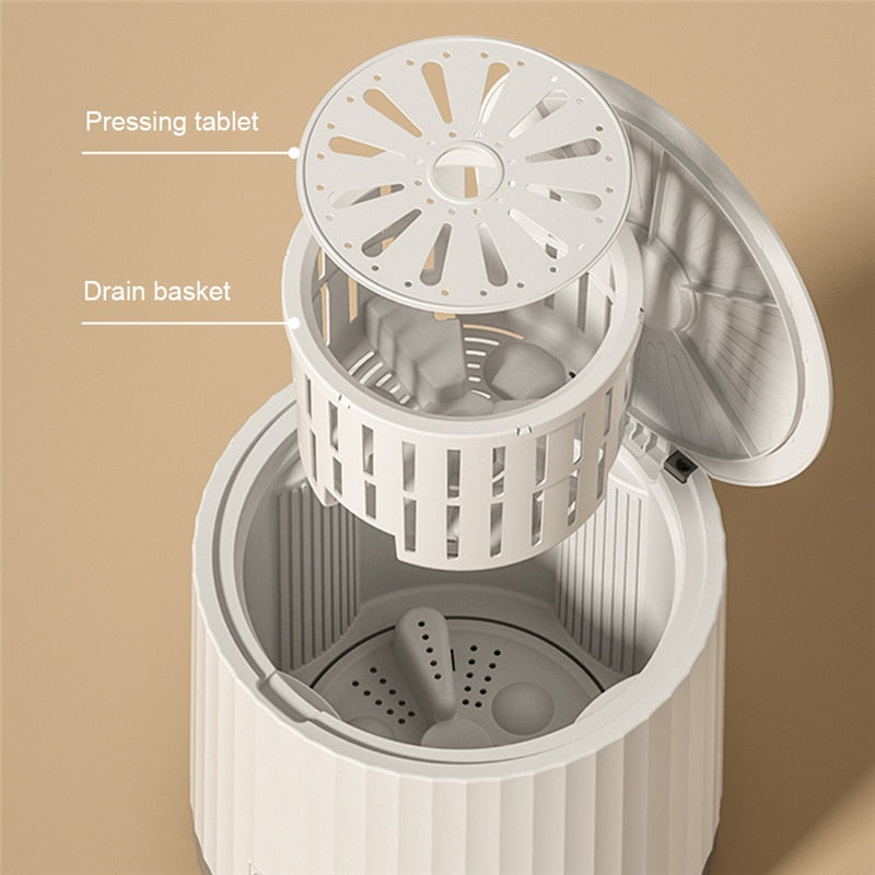 Norvo | 4L Mini Bærbar Roterende Turbine Vaskemaskin