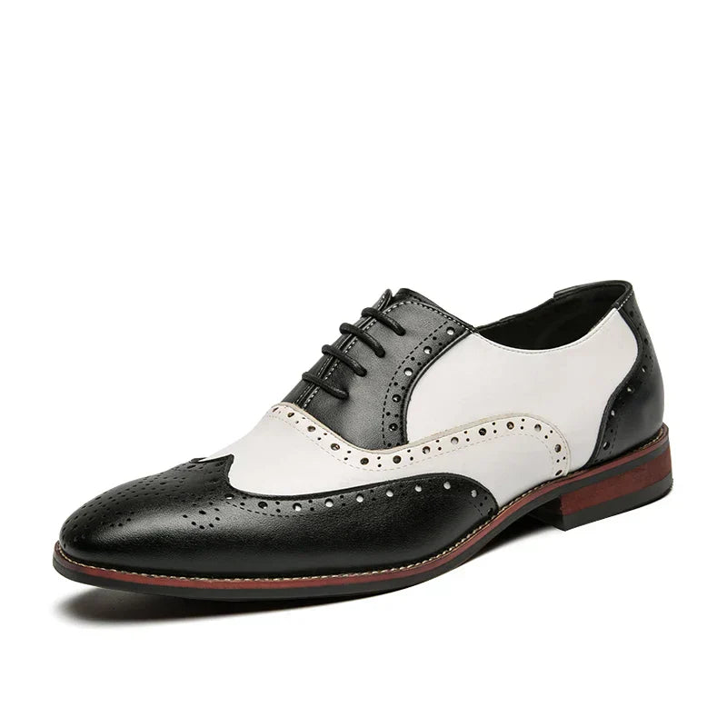 Norvo | Men’s Luxury Shoes Brogue Lace-up Casual British Style Kontrastfarge Oxford Kontor