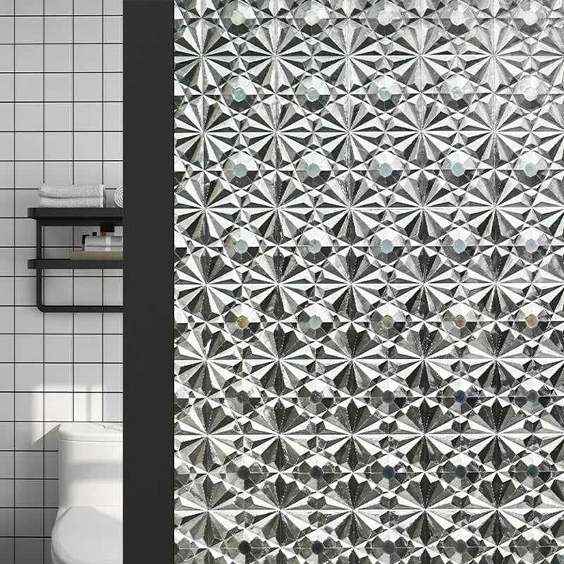 Norvo | 3D Buntglasvindu folie - Dekorativ vinylklistremerke for glassvinduer med statisk feste - Fenetre Buntglasvindu dekor