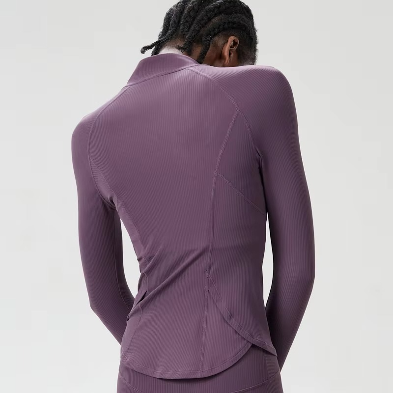 Norvo | Kvinne Slim Fit Løpejakke med Full Glidelås Langermet Lett Sportstopp