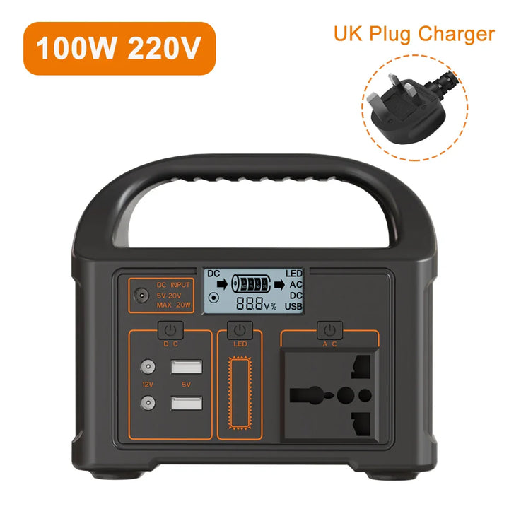Norvo | 100W 24,000mAh Bærbar Strømstasjon med LiFePO4 Batteri – PowerGo