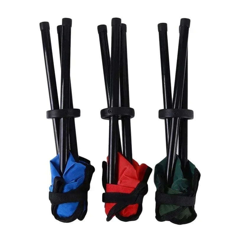 Norvo | TrekHocker Utendørs | Sammenleggbar & Superlett | Sklisikker & Holdbar | Blå/Grønn/Rød