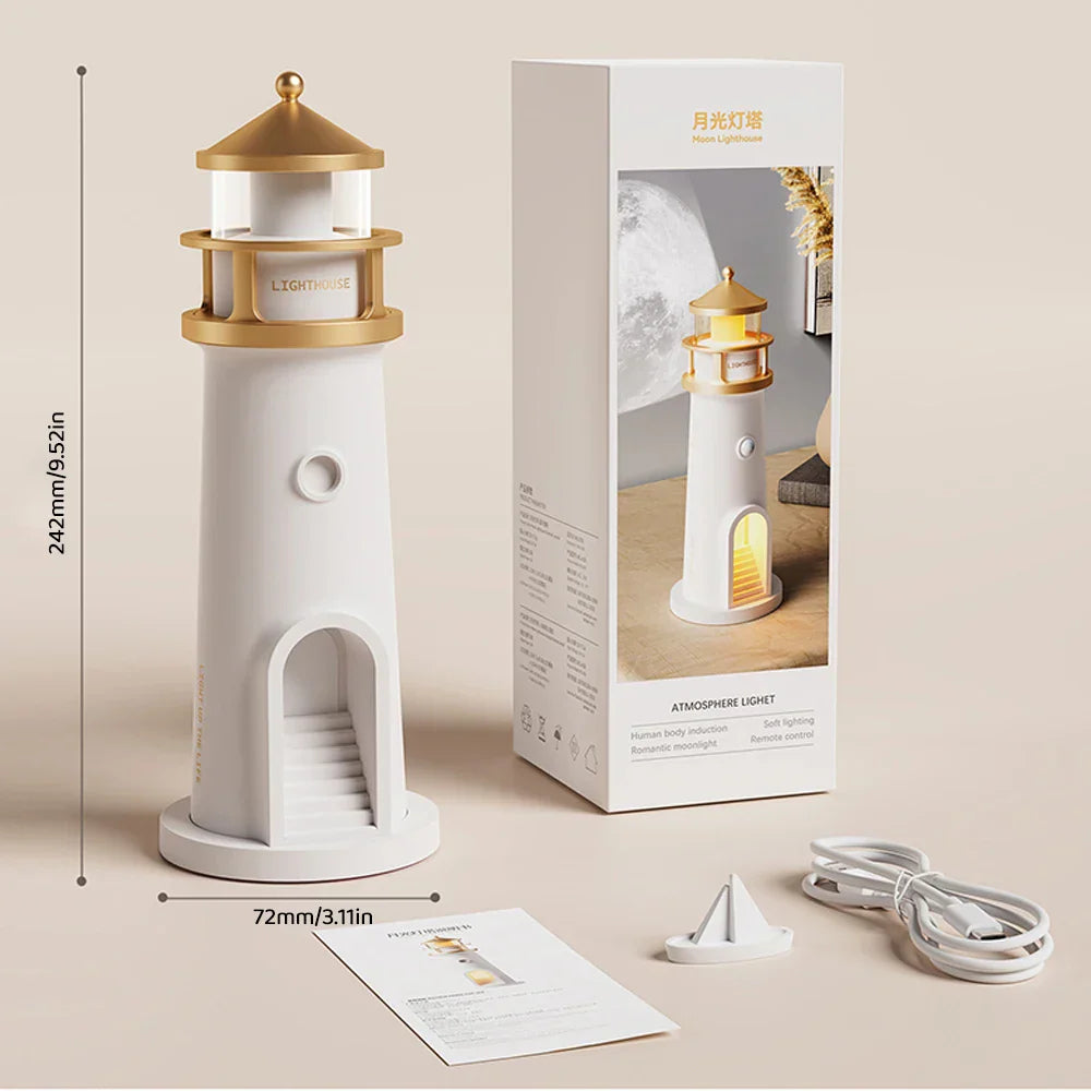 Norvo | Lighthouse Ambient lys Bluetooth Musikk Dimmbar Prosjektion