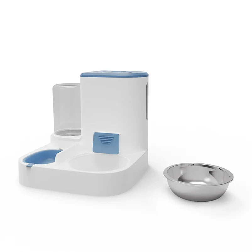 Norvo | Feedipet Mat & Vann Dispenser for Katter & Hunder | Automatisk Fylling | 2-i-1 Skålsett