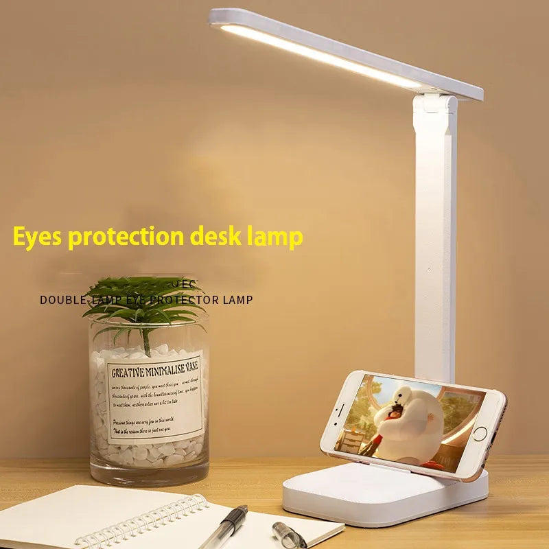 Norvo | 6000mAh oppladbar LED bordlampe USB 3 farger stegløs dimbar skrivebordslampe berøring foldbar øye-beskyttende leselys nattlys