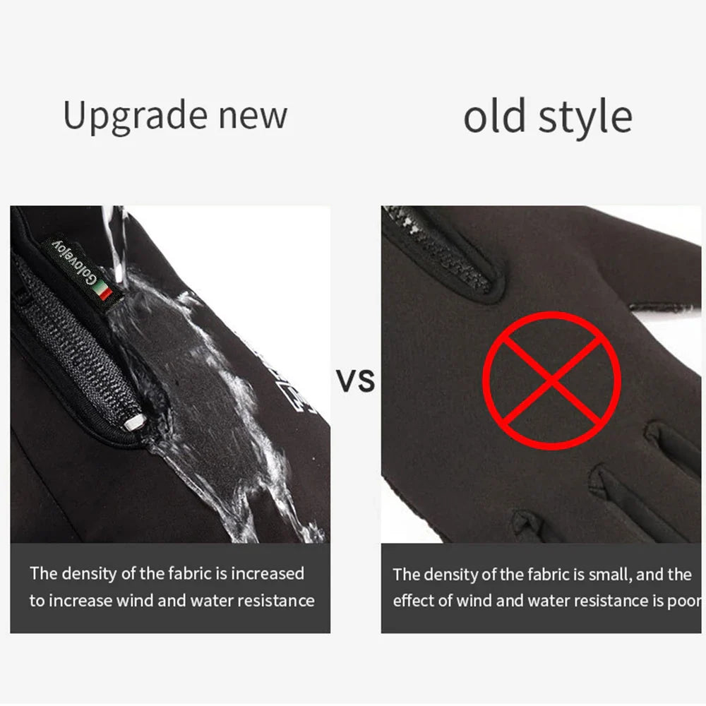 Norvo | IronRide Motorsykkel Vinterhansker | Vanntette & Vindbestandige | Fleecefôret & Berøringsskjermkompatible | Taktisk Design