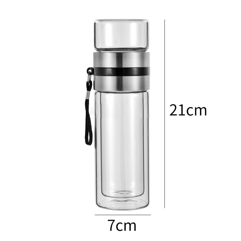 Norvo | 2i1 Dobbelvegg Termisk Smart Te Glassflaske