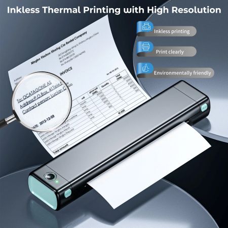 Norvo | Ultimate Wireless A4 Termisk Skriver - Kompatibel med Android, iOS & Laptoper