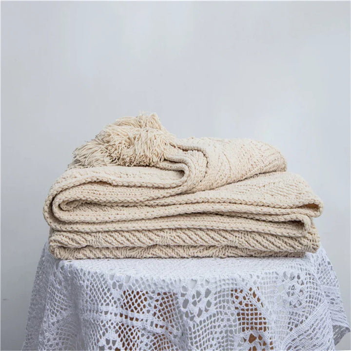 HeartCozy Blanket – Luxe Chenille Blanket with Heart Fringes Norvo
