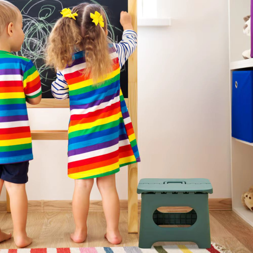 Norvo | Sammenleggbart Trinnstykke med Håndtak | Lettvekt. Holdbar & Plassbesparende for Kjøkken. Bad. Kontor & Utendørs Bruk