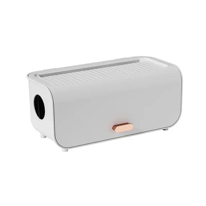 Norvo | OrgaVolt Kabelboks med lokk | Støvtett & Vanntett | Oppbevaringsboks for strømuttak & ladekabler | For stue & kontor