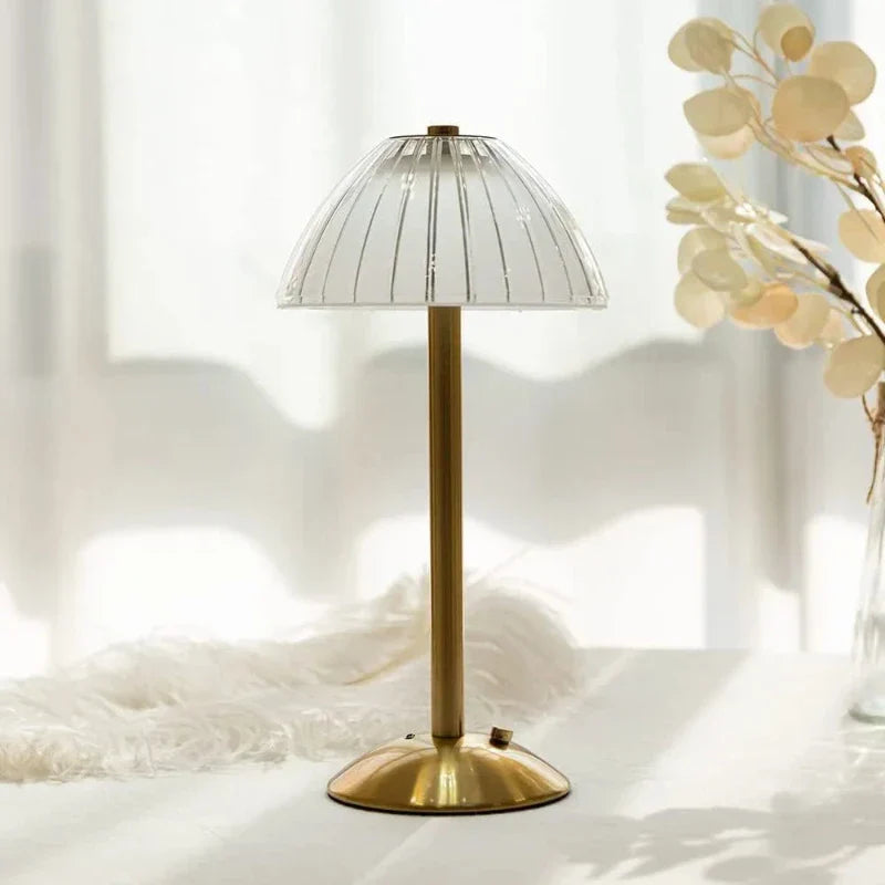 Norvo | GlassGleam | Trådlampet med tre farger LED bordlampe med dimmefunksjon