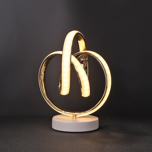 Norvo | SpiralGlow – Elegant LED Bordlampe med Koselig Varmt Lys