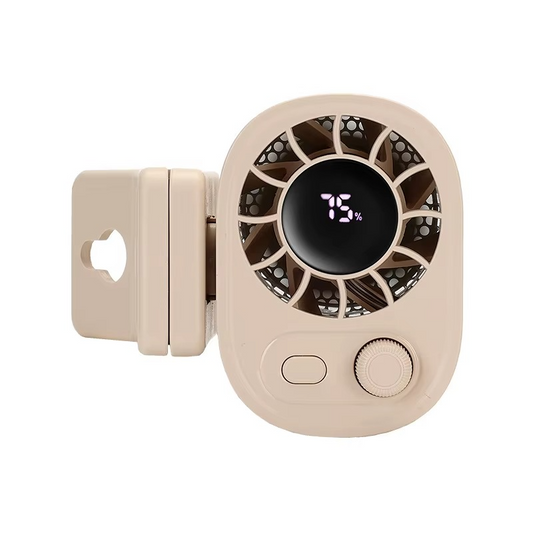 Norvo | Bærbar bilklipsvifte – 360° roterende USB-oppladbar mini-vifte med klemme