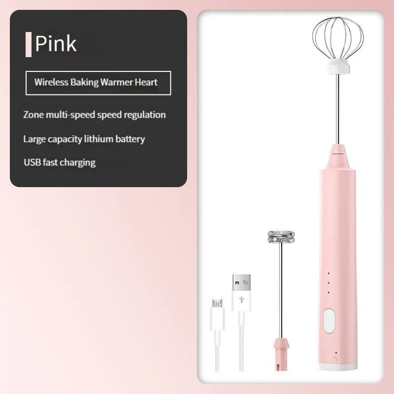 Norvo | FROTHORIA Elektrisk melkeskummer og mikser | Oppladbar | 3 hastigheter | 2 vedlegg