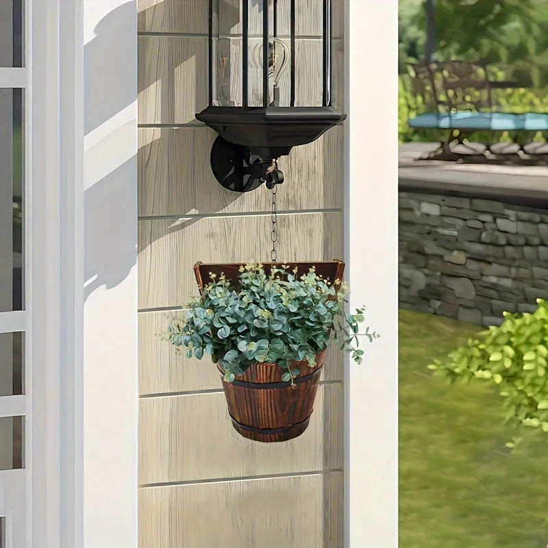 Norvo | Trebøtteplantekasse i fatadesign for hage og terrasse – Dekorative blomsterpotter laget av tre