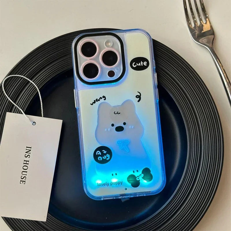 Norvo | Glødende Valp Lysende iPhone-deksel