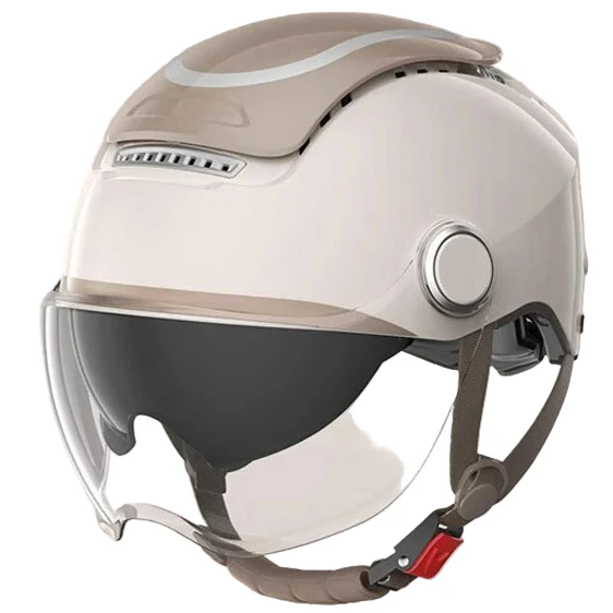 Norvo | Åpen ansikts motorsykkelhjelm med doble linser og pustende sommerdesign – RiderMax