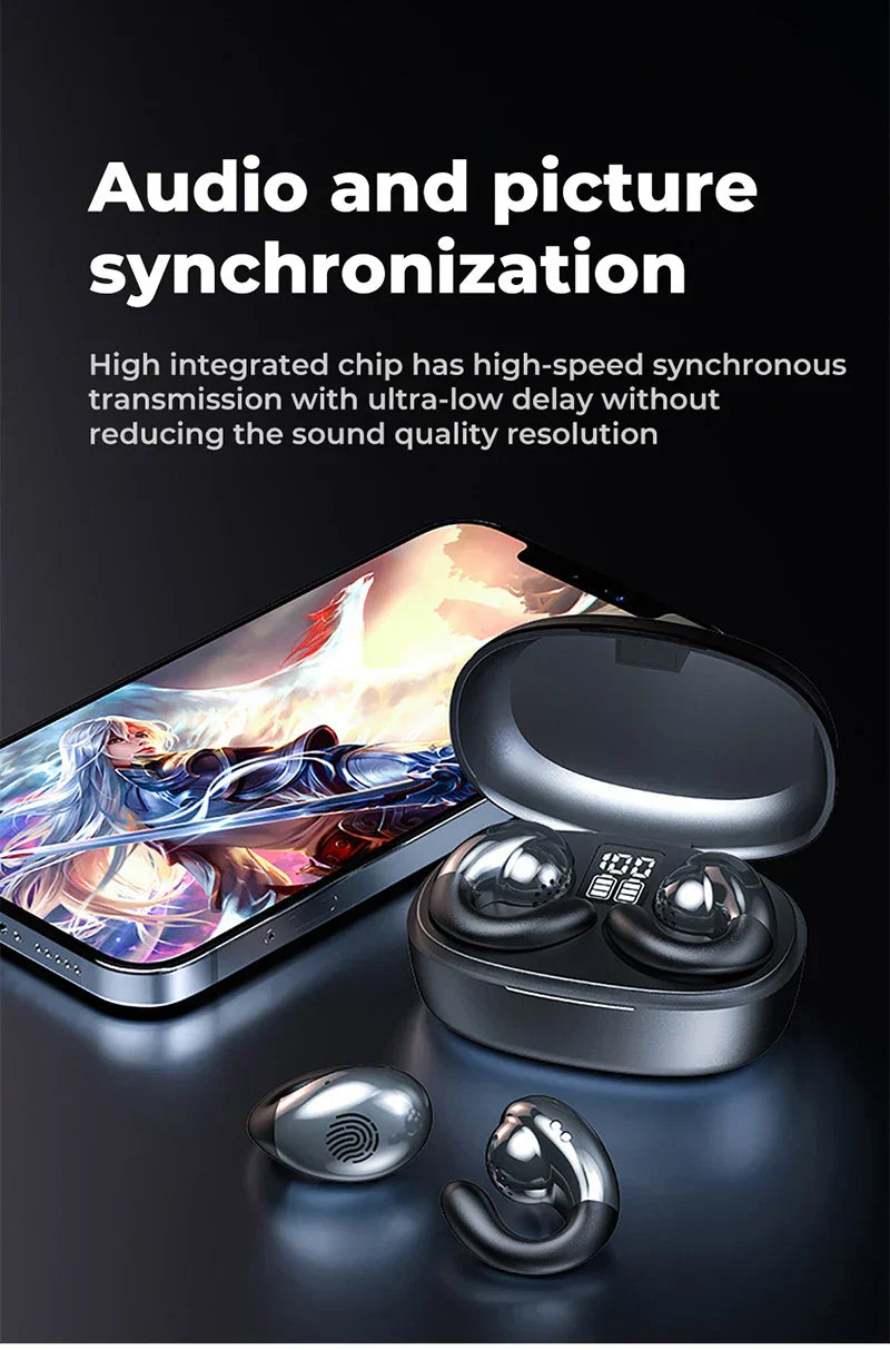 Super Lett Benledning Bluetooth Trådløse Sport Ørepropper Hodetelefoner Norvo