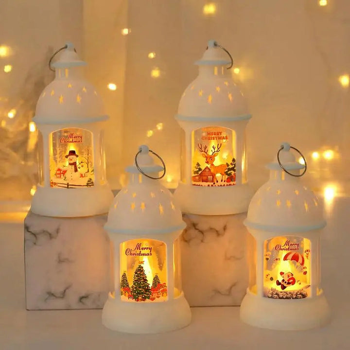 Norvo | SantaGlow - LED-lanterner med julemotivet Santa Claus for en festlig og koselig juleatmosfære