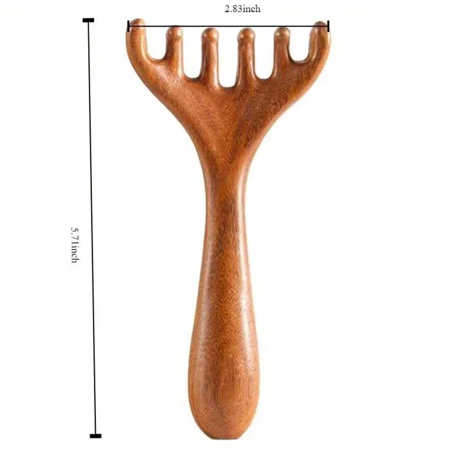 Norvo | Sandeltre Gevir-formet Gua Sha Hodebunnmassasje