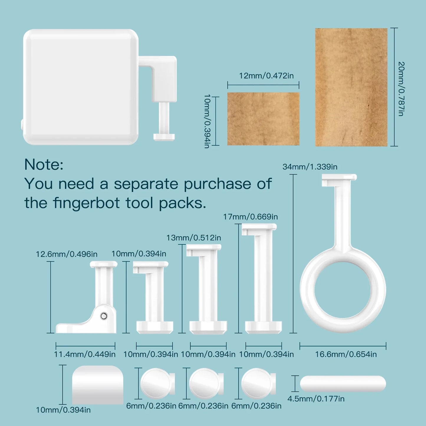 Tuya Fingerbot Knapptaster - Wifi Programmerbar Kontroll via SmartLife Google Alexa Apps