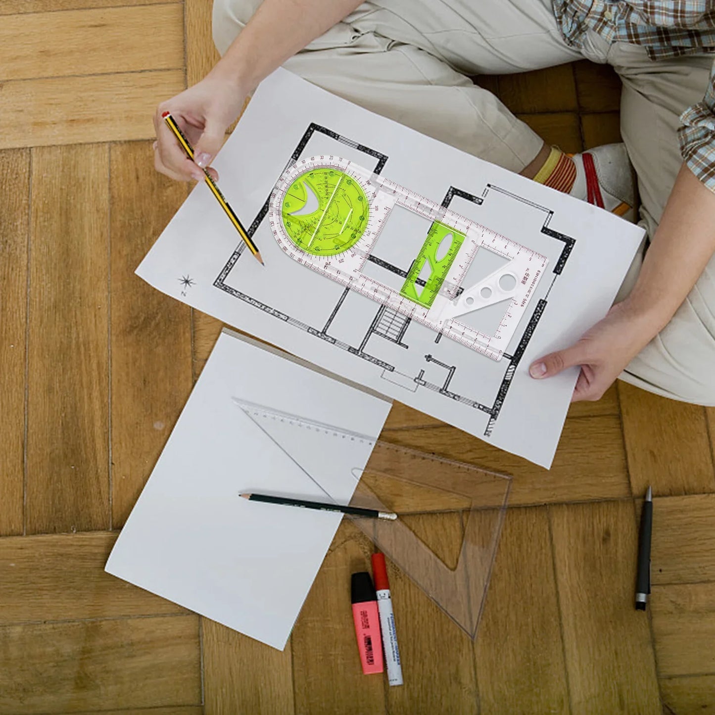 Norvo | Rotasjonsbar matematisk geometri linjal