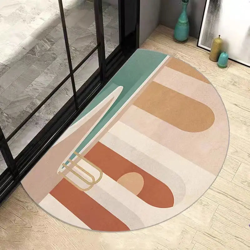 Norvo | AquaSoft Super Absorbent Badmatte – Rutsjebeskyttet Halvsirkel Badmatte for Maksimal Komfort