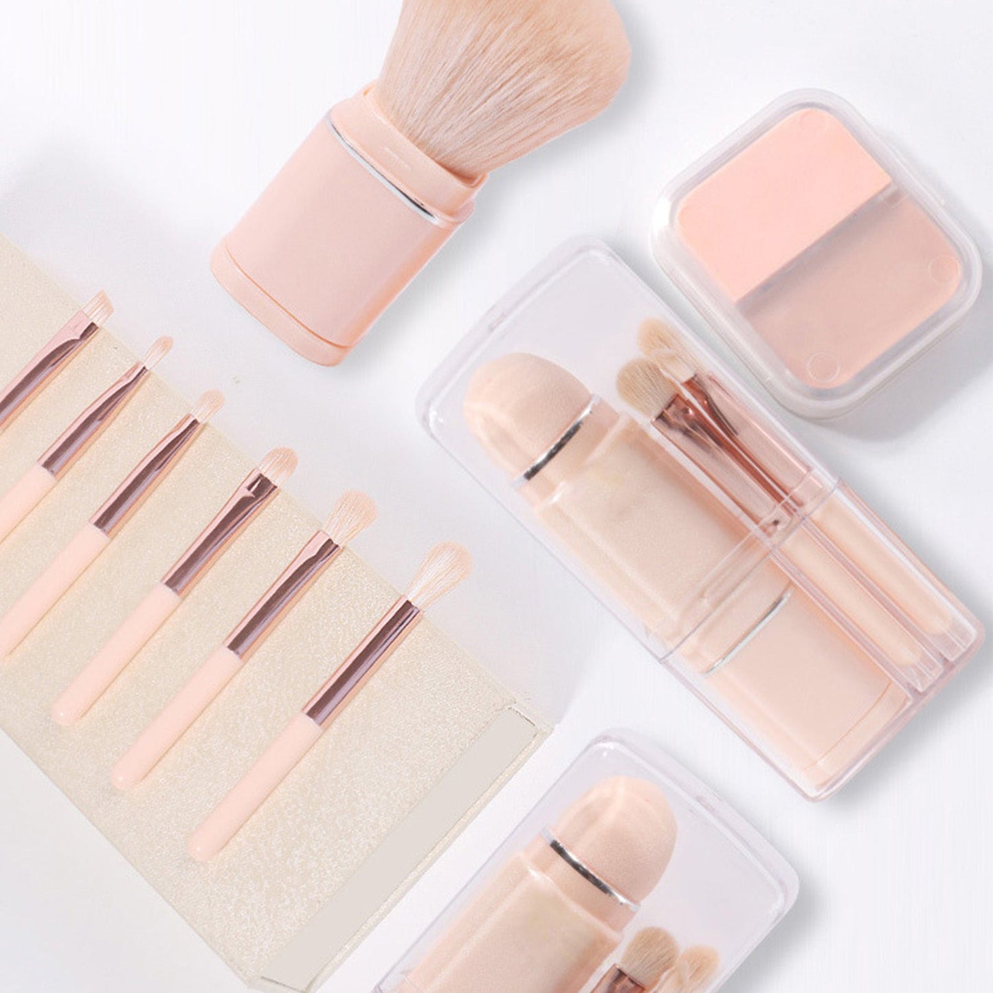 Norvo | 8Pcs Bærbar Sminkebørste Sett