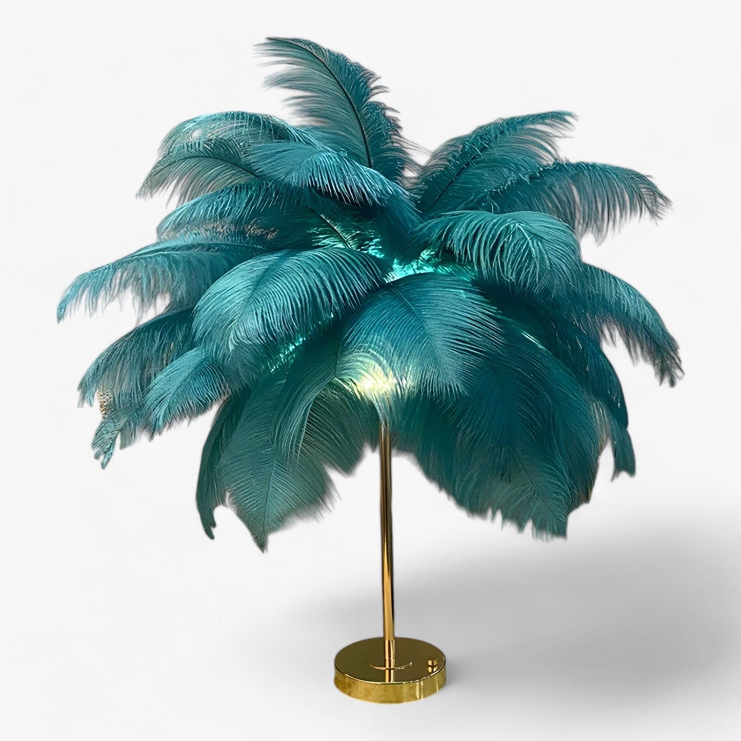 Norvo | FeatherGlow | Bordlampe med berøringskontroll - LED med fjær til bryllup og romdekorasjon