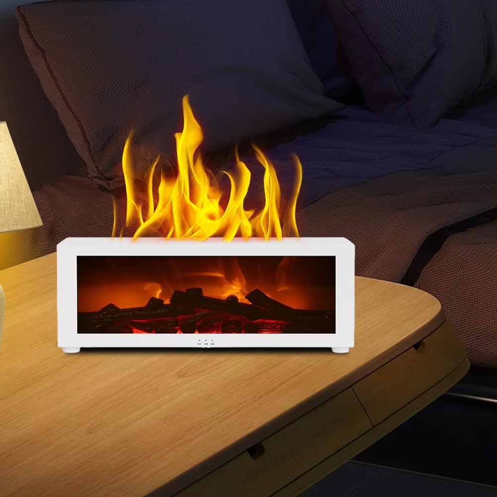 Norvo | Simulert Flamme Aromaterapi Diffuser og Luftfukter med Timer