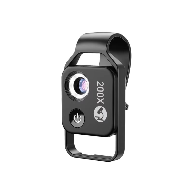 Norvo | 200X Zoom Profesjonell Mikroskop Linse for Smarttelefoner med Klype