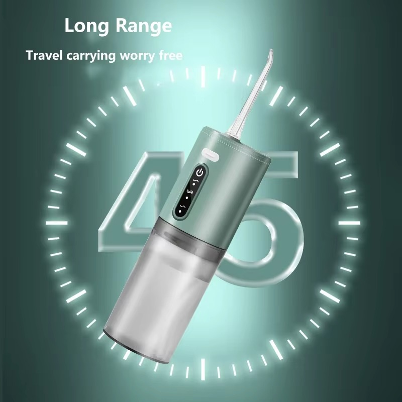 Norvo | Bærbar vannflosser USB oppladbar oral irrigator 9,5 oz elektrisk tannrensker med 3 moduser vanntett