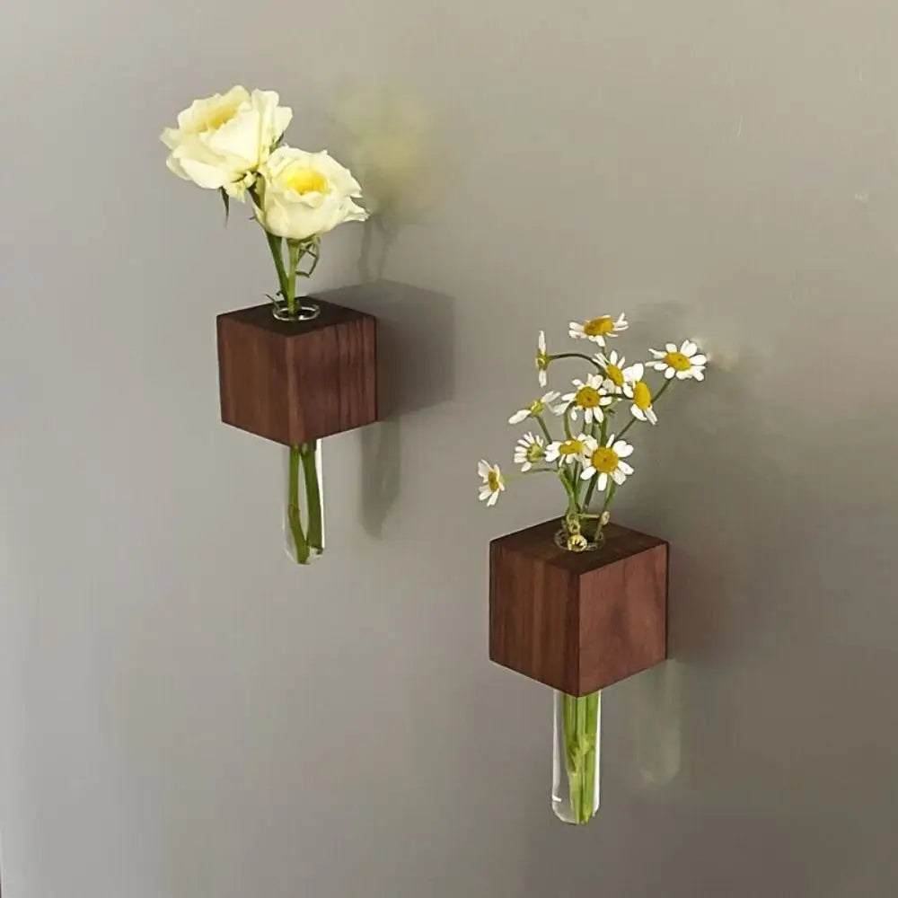 Norvo | Magnetisk Blomsterrør Vase av Tre