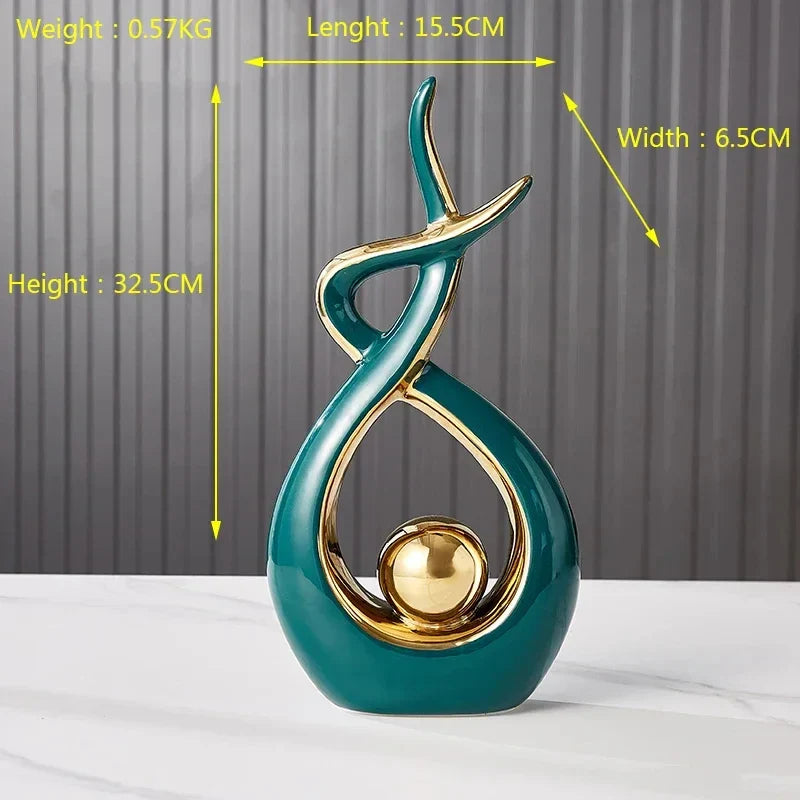 Norvo | ScandiForm Keramisk Figur | Nordisk Hjem Dekor | Håndlaget Skulptur | Hjemmetilbehør for Stue og Kontor