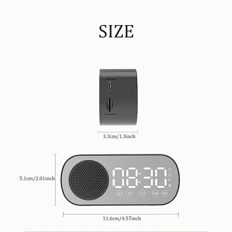 Norvo | Digital vekkerklokke med Bluetooth-høyttaler og FM-radio