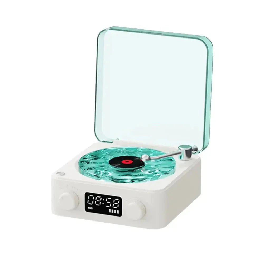 Bluetooth vinylspiller – retro stereo høyttaler med hvit støy & AUX