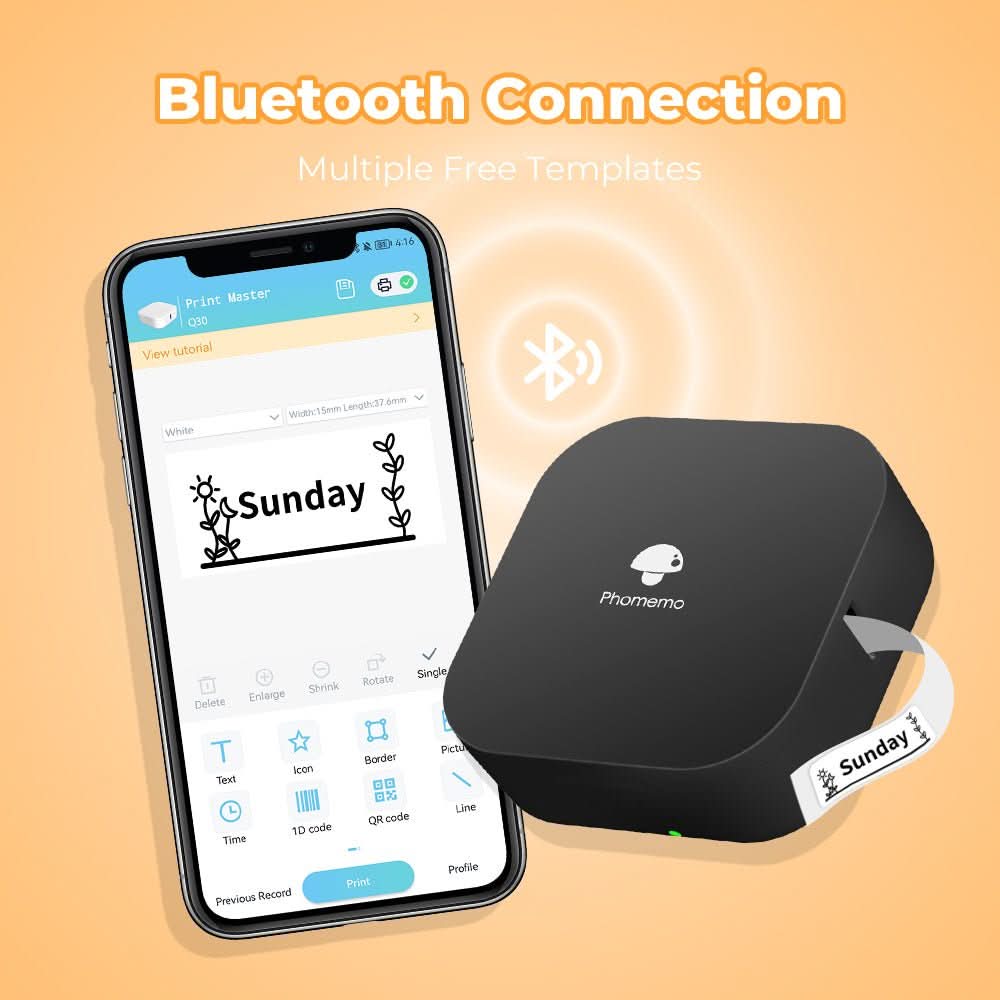 Norvo | Bærbar Bluetooth termisk etikettprinter med batteri og 2–4 tommers etikettbredde