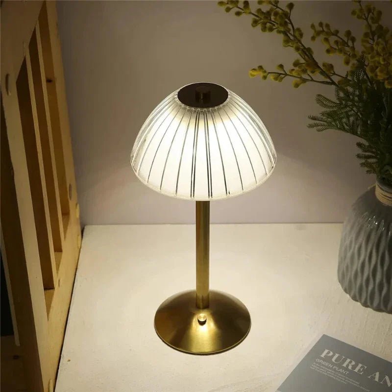 Norvo | GlassGleam | Trådlampet med tre farger LED bordlampe med dimmefunksjon