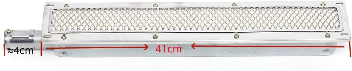 Norvo | ThermaGrill Gassgrill med Infrarød Keramisk Brenner | Rustfritt Stål | Rektangulær 41 × 8 × 5.8 cm | Røykfri & Energieffektiv | For Gastronomi & Utendørs